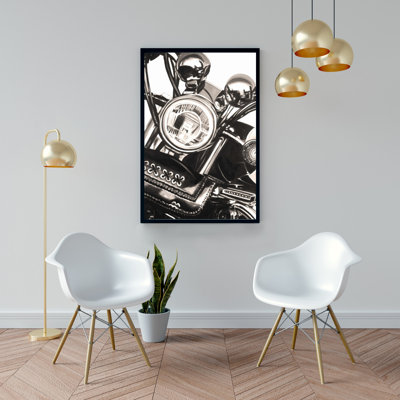 "Moto sépia réaliste" sur toile
