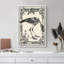 Oiseaux gris, animaux gothiques maussades, œuvres d'art botaniques florales foncées-101143185-101143188