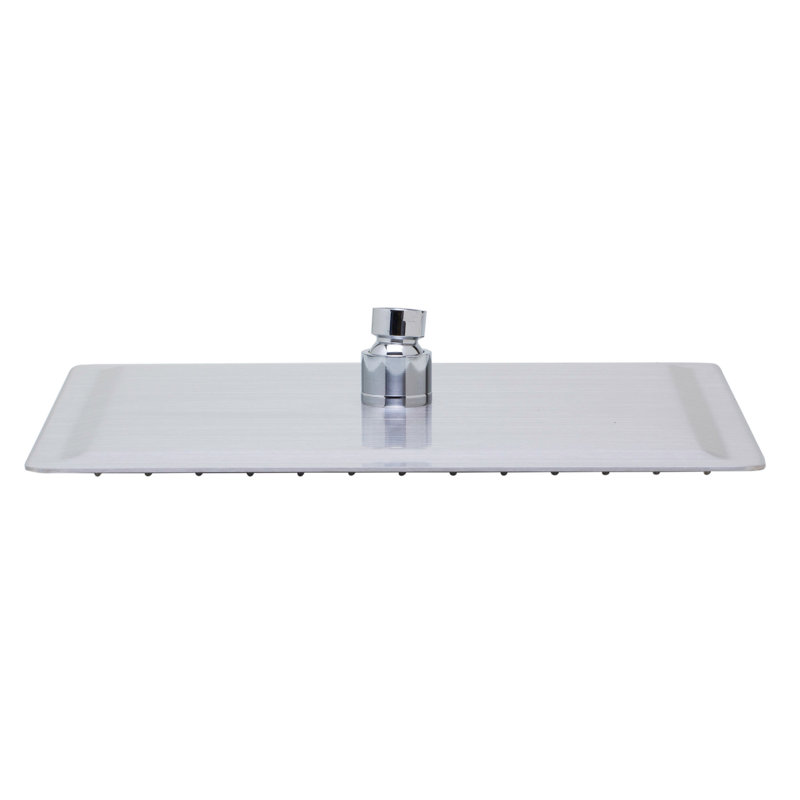Pomme de douche carrée 12 po, Acier inoxydable brossé uni