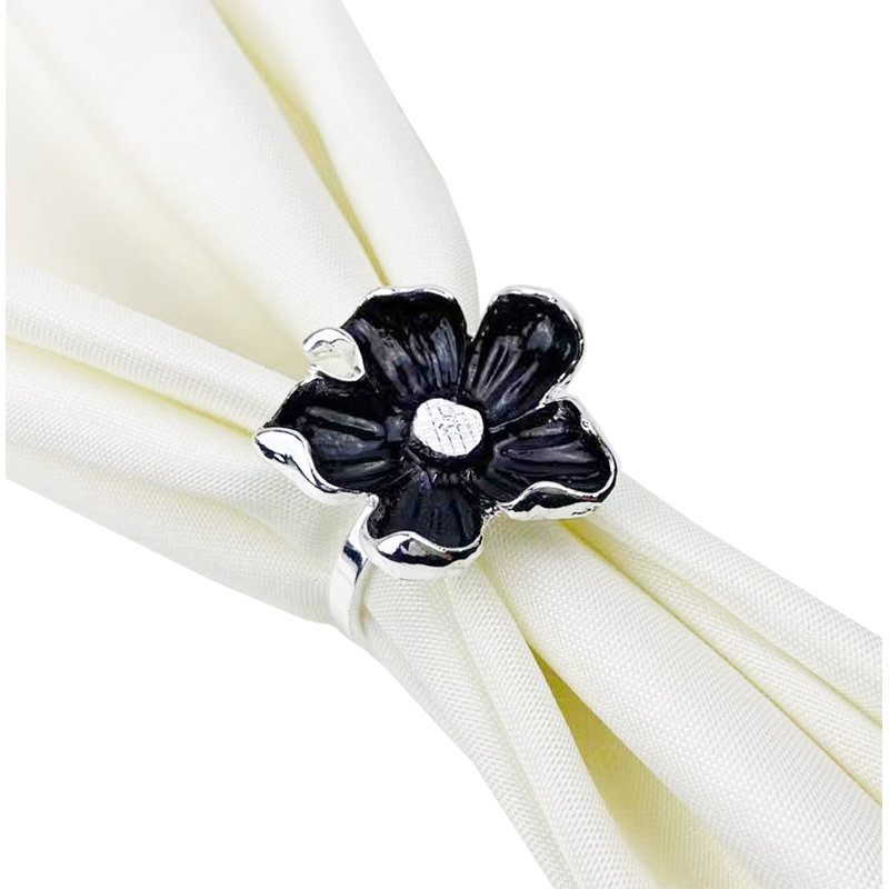 Napkin Ring, Silver/Black