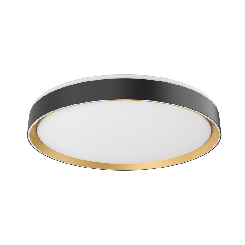 Essex 1 - Light LED Flush Mount, Black/Gold