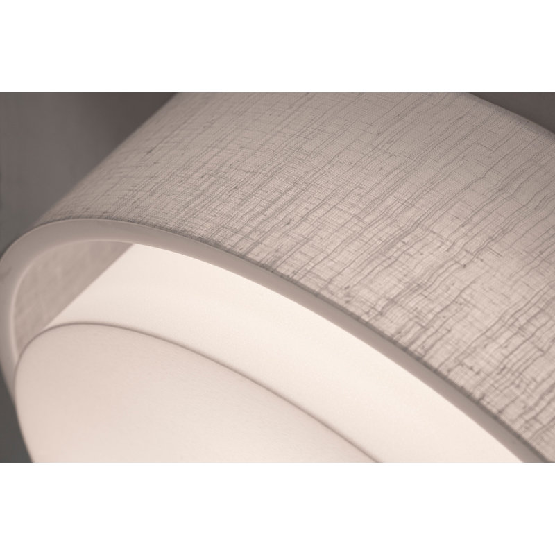 Luminaire suspendu tambour Bozuwa, Non, Blanc