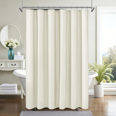Rideau de douche doux et léger en tissu uni gaufré