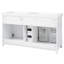 Meuble-lavabo moderne 60 po avec 3 lavabos en résine et 3 portes Haverhill