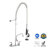 Aquaterior Commercial Kitchen Faucet with Sprayer 44" Height Wall Mount Double Handle
