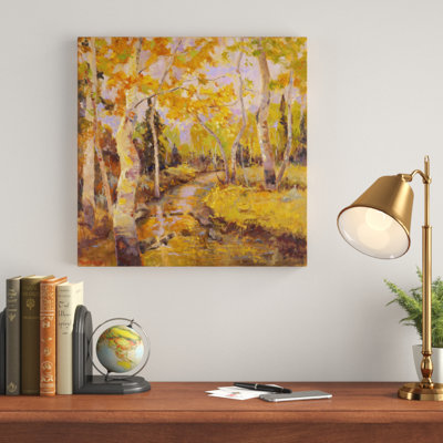 Four Seasons Aspens III by Nanette Oleson - Wrapped Canvas Painting