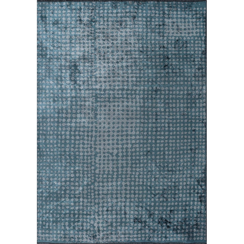 Rezki Abstract Hand Loom Indoor / Outdoor Area Rug, Rectangle 5'3" x 7'6"