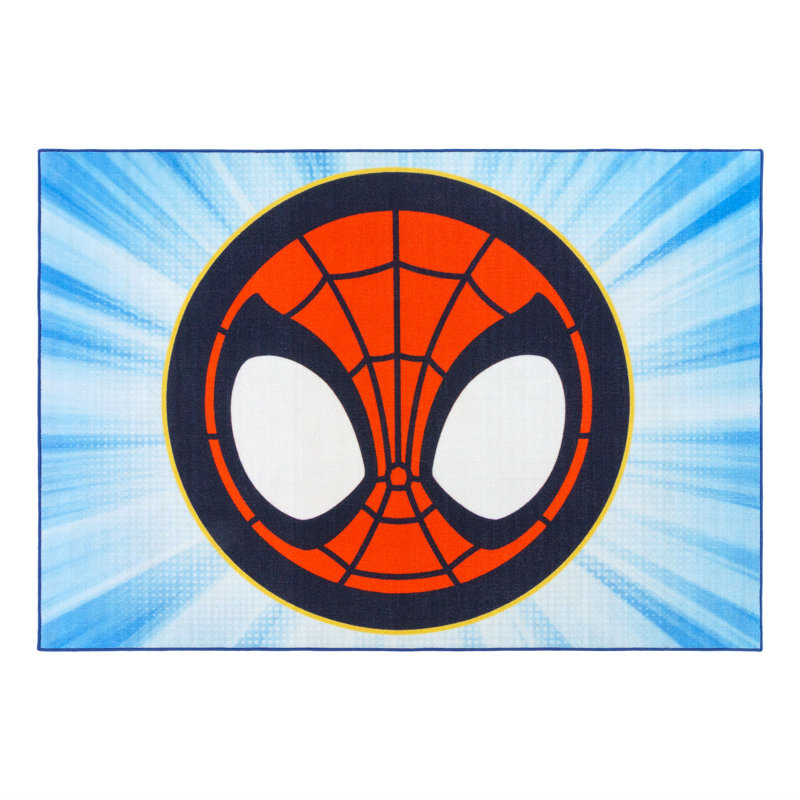 Tapis à imprimé numérique antidérapant sous licence Marvel Spiderman Face