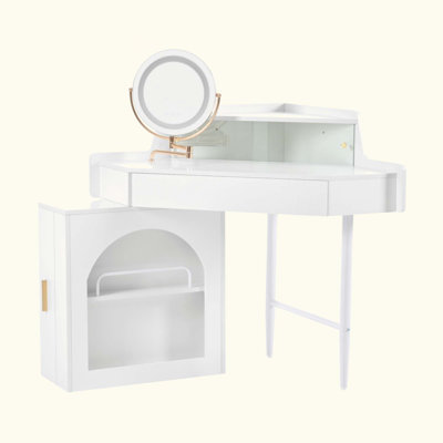 Meuble-lavabo de coin avec miroir et lumières DEL
