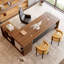Bureaux en bois massif en L noyer-107526698-107526694