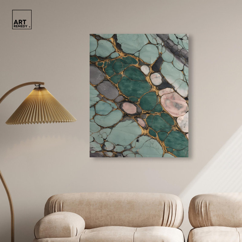 Impression sur toile Marode World II Geode par Art Remedy, galerie tendue, 30 x 36, H 36 po x l 30 po