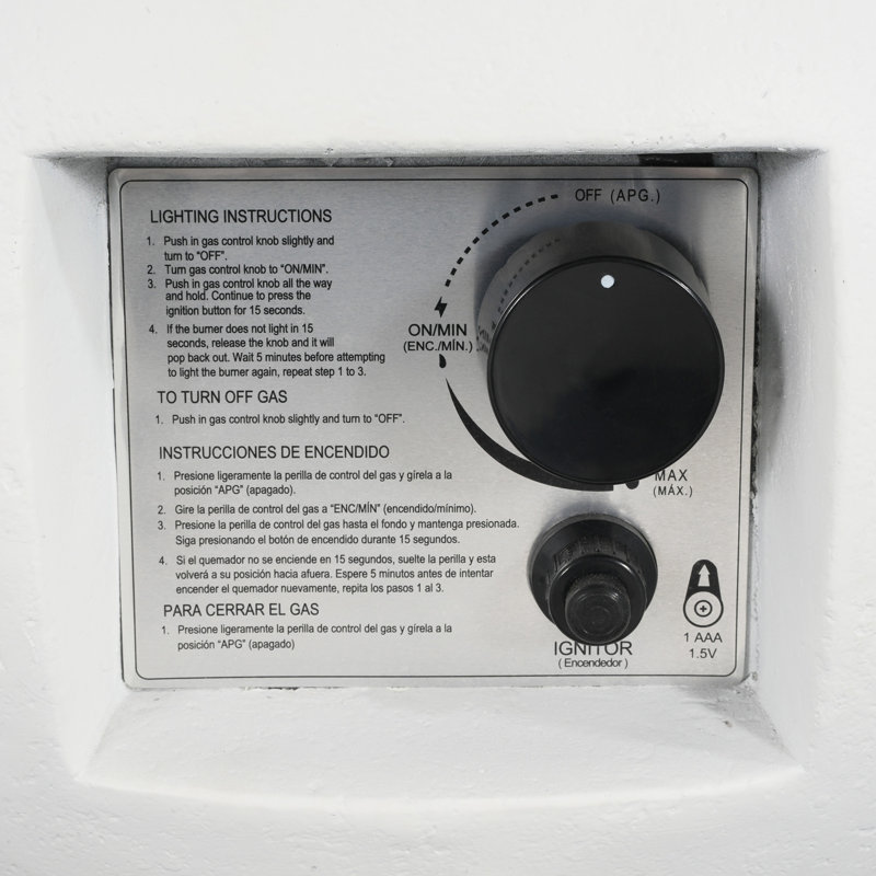 Foyer d'extérieur au propane pour patio, 40 000 BTU, blanc (couvercle de réservoir non fourni)