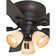 44" Durant 5 - Blade Flush Mount Ceiling Fan with Pull Chain and Light Kit Included