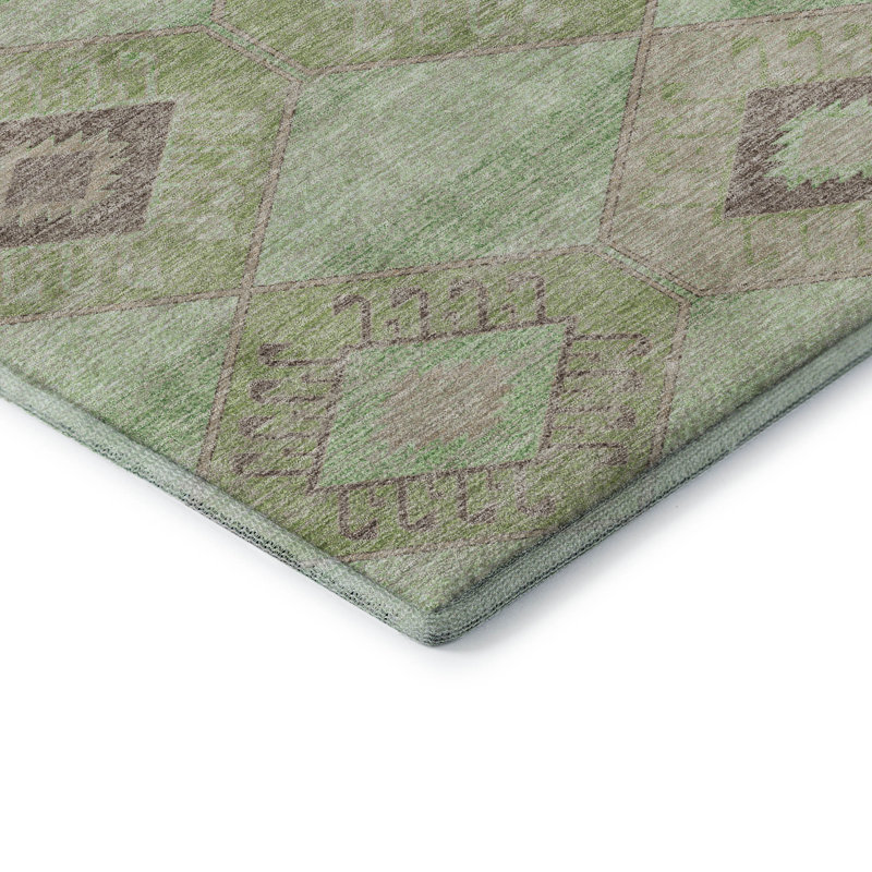 Premium Machine Washable Xamiera AMF1857 Aztec Rug, Rectangle 1'8" x 2'6"