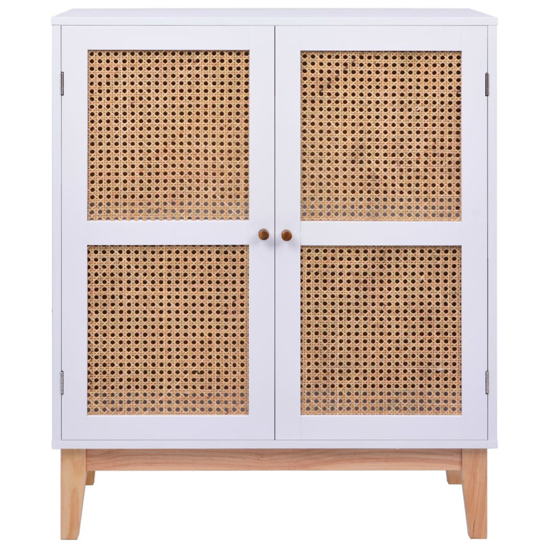 Vandiver 80cm Sideboard, White/Light Brown