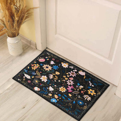 Nature Voja Non-Slip Machine Washable Colorful Modern Area Rug For Living Room, Hallway Runner, Entryway Rug