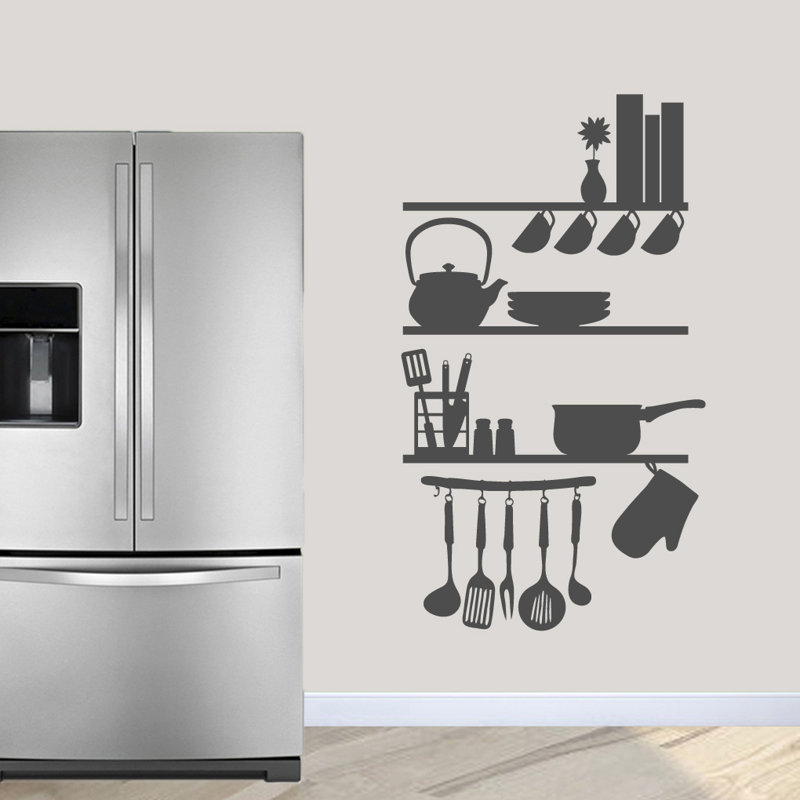 Non-Wall Damaging Wall Decal, Dark Gray