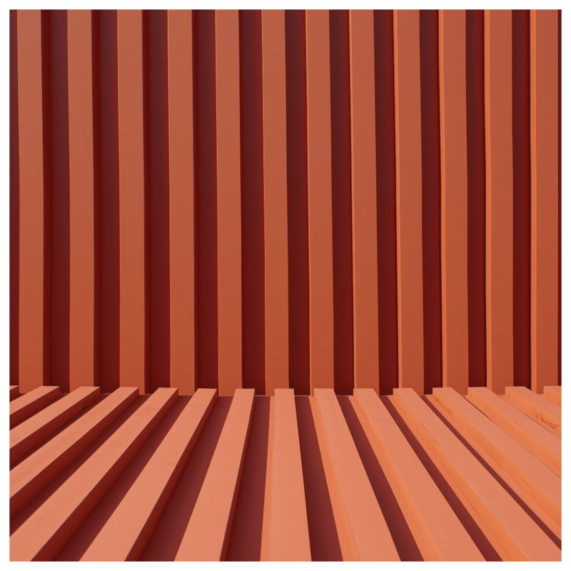 Orange Vertical Lines Shower Curtains Extra Long, 70in W x 84in H