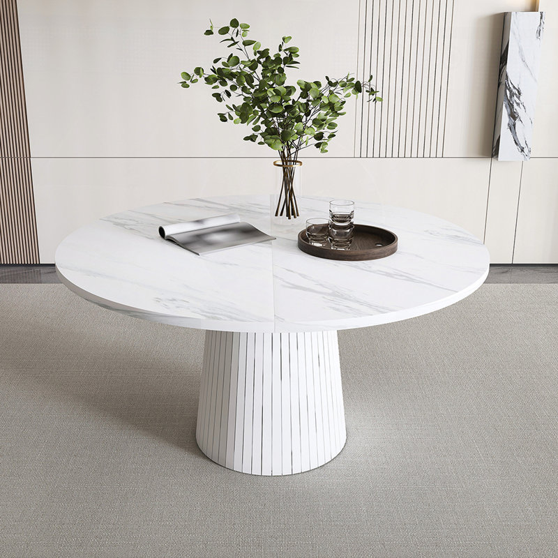 Table de salle à manger de 47 po en MDF pour 4 personnes de style campagne moderne