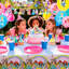 Décorations de fête Disney Princess, Bannières de ballons d'anniversaire Disney Princess