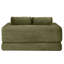 Lit moderne en velours côtelé 21, futon avec 2 coussins, idéal pour le salon, structure, tissu respirant doux, aucun siège requis