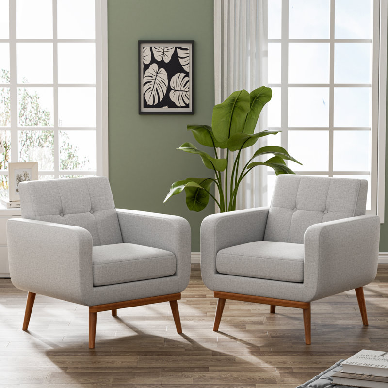 Upholstered Armchair, Grey