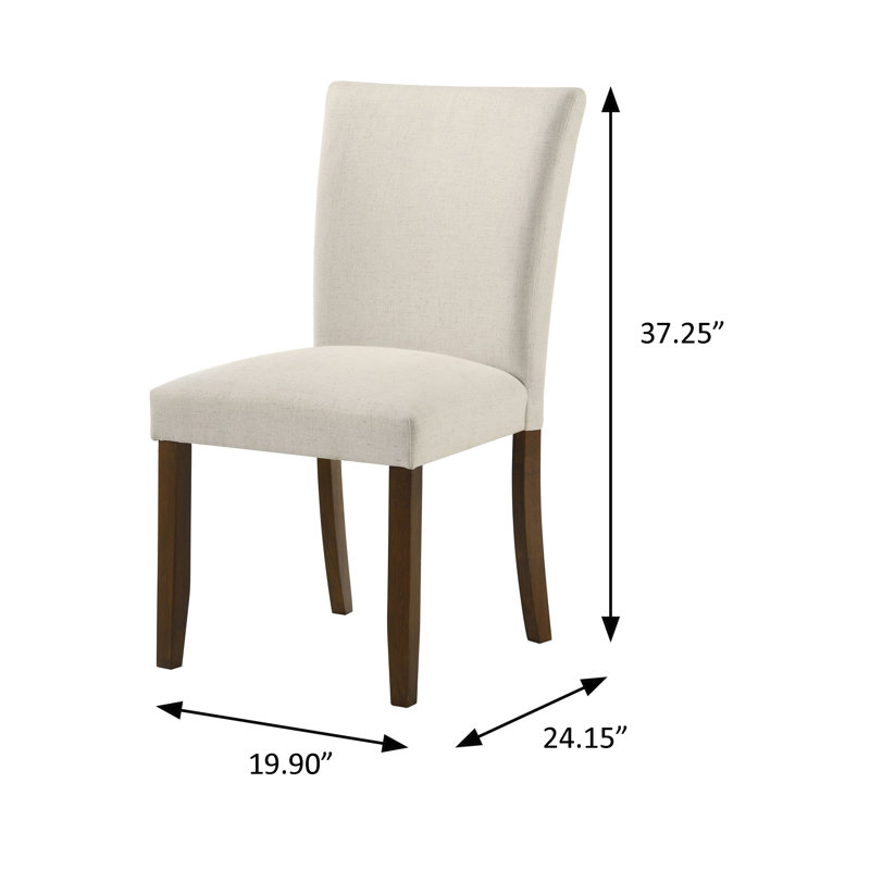 19.9" W Transitional Dining Side Chair, Beige