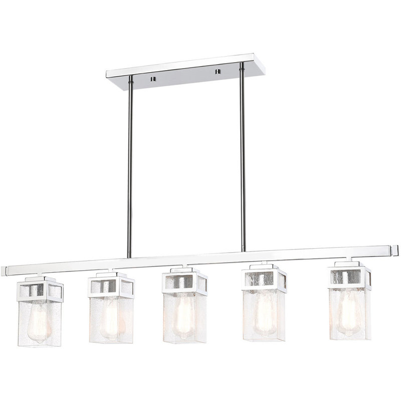 Luminaire suspendu linéaire à 5 lumières pour îlot de cuisine Ayelet