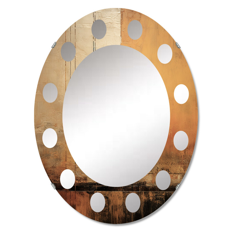 Pyala - Miroir mural moderne ovale, 30 po x 20 po