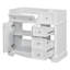 Meuble-lavabo sur pied 36 po, armoire de rangement autoportante à cadre en bois massif avec 3 tiroirs et tablette ajustable, meuble-lavabo moderne non inclus-487718440
