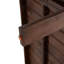 Méridienne d'extérieur en bois 27,6 pouces, structure brun foncé avec coussin beige, siège de loisirs pour patio, jardin et balcon