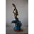 Mermaid W Three Dolphins Fountain Enameled Bronze Statue Size: 34" X 41" X 83"H
