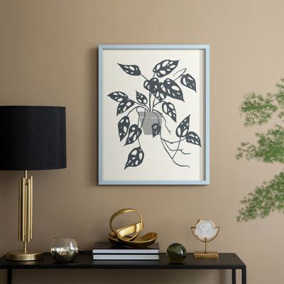 «Growing Leaves I», reproduction encadrée - bois massif