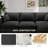 3-Seater Sectional Sofa Comfy Cloud Couch for Living Room, Modern Upholstered Modular Sectional Sofa Convertible Deep Seat Sofa, Removable & Washable Cushion Covers-1034861739