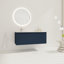 Meuble-lavabo flottant avec lavabo en résine en forme de goutte