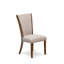 Chaises de salle à manger Parsons Verona - Ensemble de 2 chaises rembourrées en lin brun clair cloutées-91809474-91826441