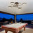 8-light Modern Led Ceiling Light Semi Flush Mount With Remote