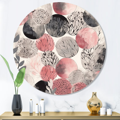 «Pink Grey Minimalims Fludity» sur impression métallique