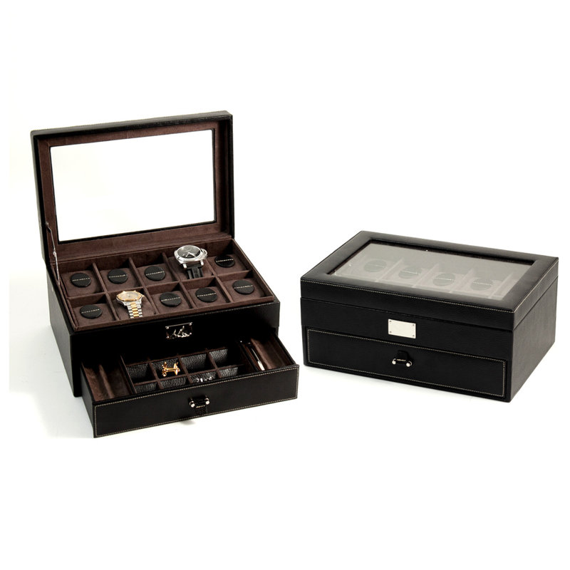 Leather Watch Box + Drawers
