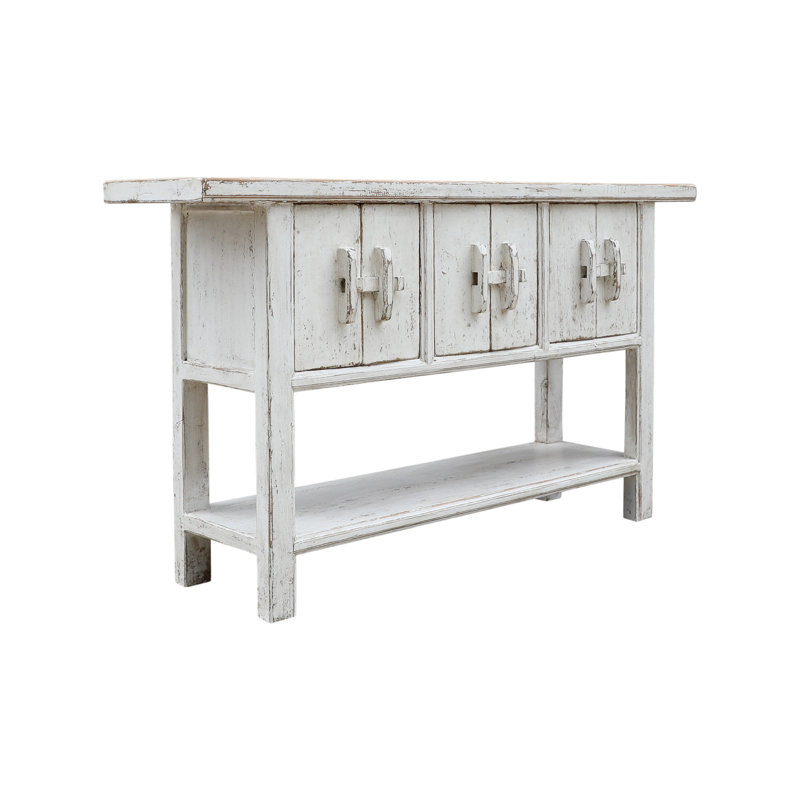 Amalfi 63'' W Solid Wood Console Table, Off-White