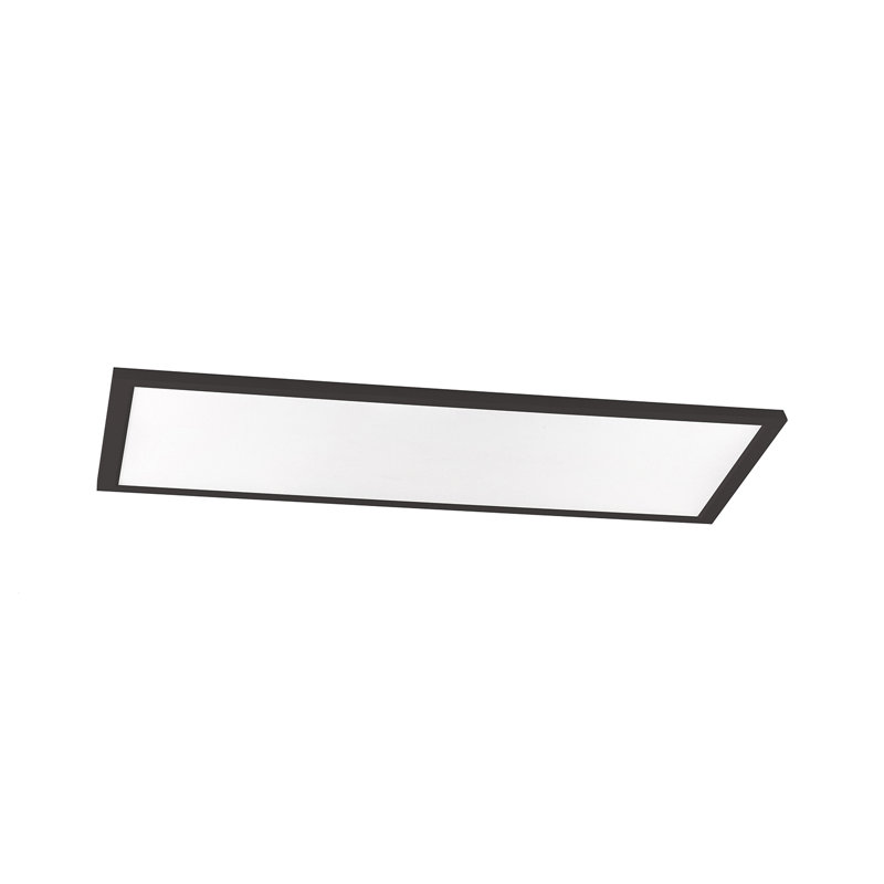 Lugano - LED Flush Mount - 24"D x 48"W - Black, Black, 0.75" H x 48" W x 24" D