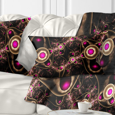 Conception abstraite mauve en 3D - oreiller imprimé abstrait