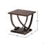 Table de bout en nickel noir avec tablette inférieure