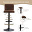 Sushant Suede Upholstered Height Adjustable Bar Stool 360 Swivel-39724763
