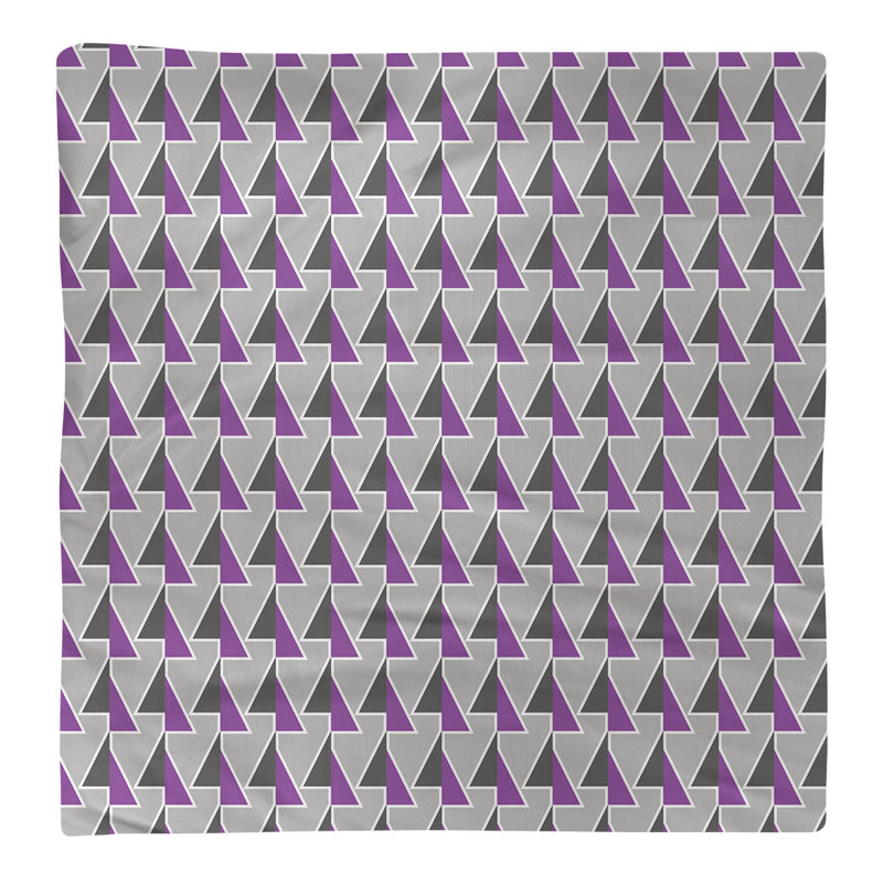 Serviette de table en coton à motif de flèches déplacées, H 0,1 po x l 22 po x P 22 po, Violet, Croisé en coton