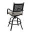 Tabouret de bar pivotant en aluminium pour patio