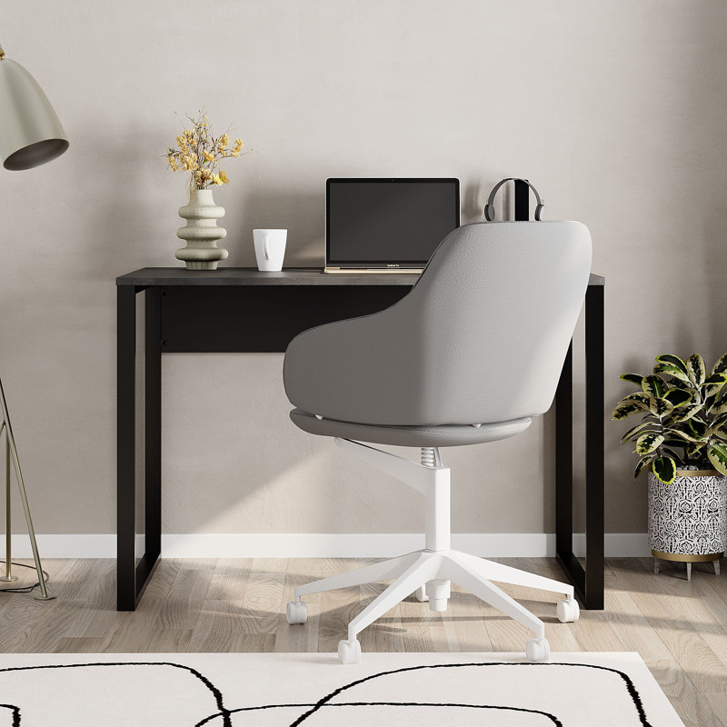 Beveridge Writing Desk, Retro Grey/Silky Black