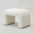 28'' Wide Modern Rectangle Large Boucle Upholstered Standard Arched Ottoman