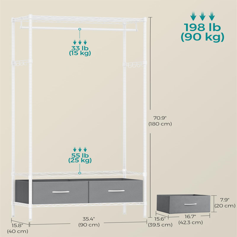 Extli 90cm Clothing Rack