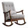 Joedon 24.6''Wide Modern Comfortable Solid Wood Tufted Upholstery Rocking Chair with One Pillow